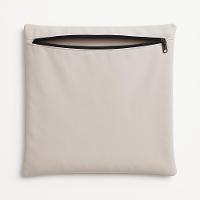 Capa De Almofada 42cm Decorativa Suede Para Sofá E Cadeira Bege - 1