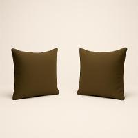 Kit 2 Almofadas 42cm Fofinhas Suede Sala Ou Quarto Balaqui Marrom - 1