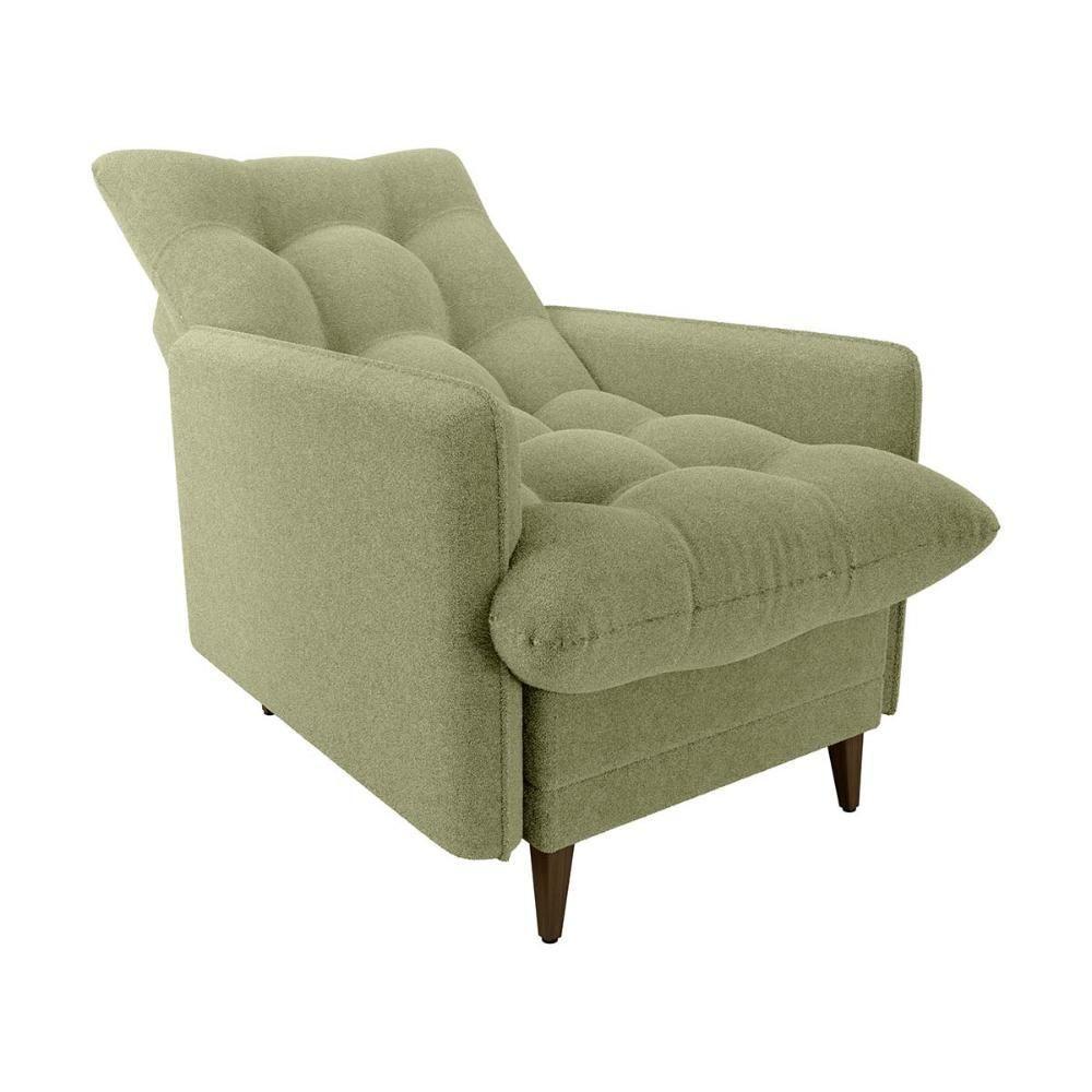 Poltrona De Amamentação Com Puff Montreal Boucle Oliva Matrix Boucle Oliva - 3