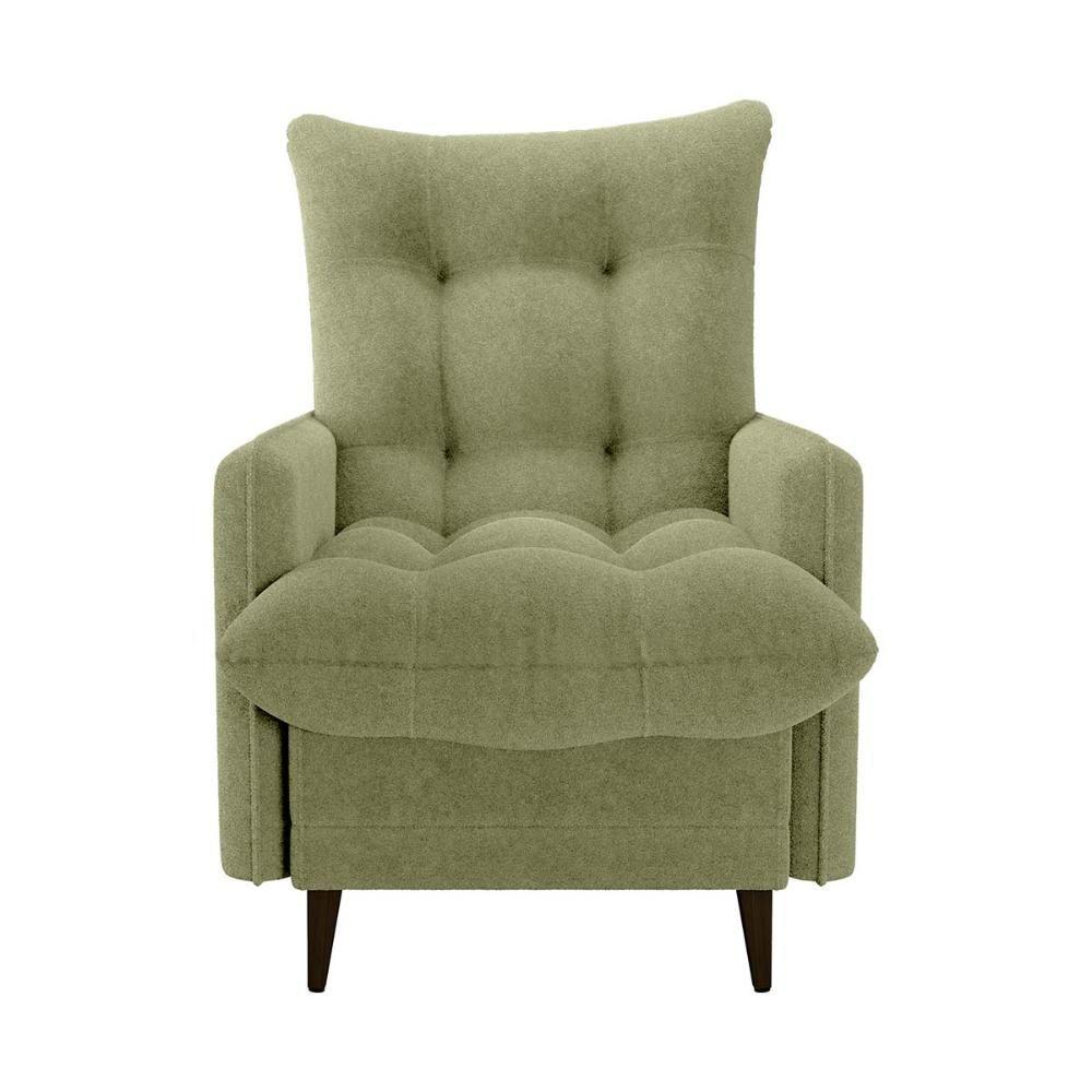 Poltrona De Amamentação Com Puff Montreal Boucle Oliva Matrix Boucle Oliva - 7