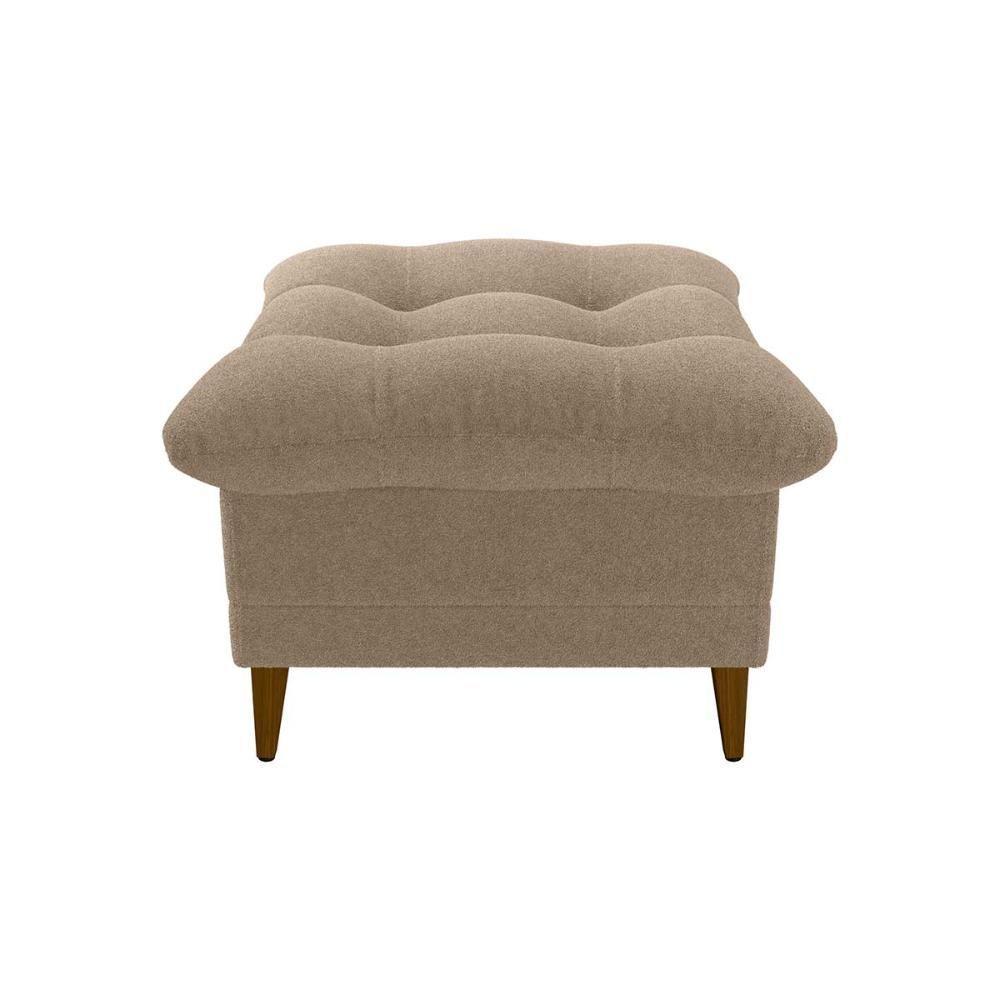 Poltrona De Amamentação Com Puff Montreal Boucle Marrom Matrix Boucle Marrom - 6