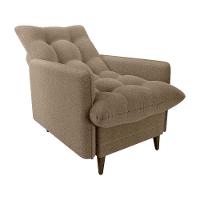 Poltrona De Amamentação Com Puff Montreal Boucle Marrom Matrix Boucle Marrom - 3