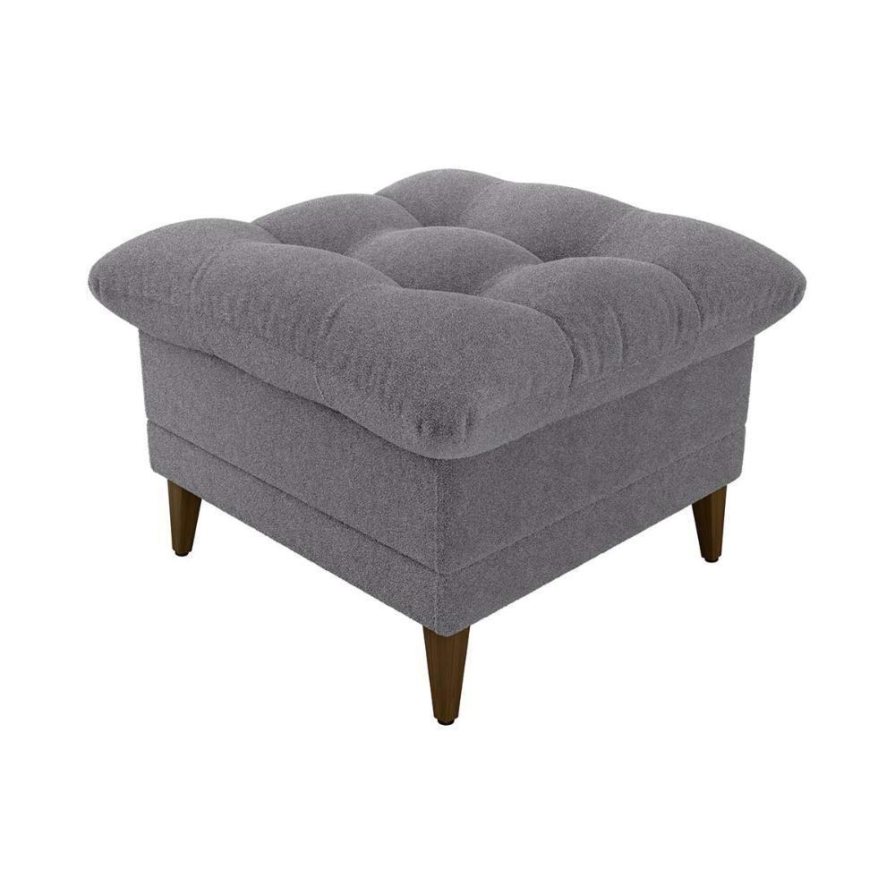 Poltrona De Amamentação Com Puff Montreal Boucle Cinza Matrix Boucle Cinza - 5