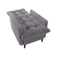 Poltrona De Amamentação Com Puff Montreal Boucle Cinza Matrix Boucle Cinza