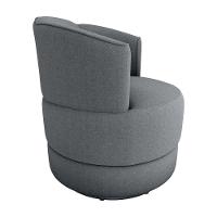 Poltrona Decorativa Giratória Base De Ferro Marselha Boucle Cinza Matrix Boucle Cinza - 3