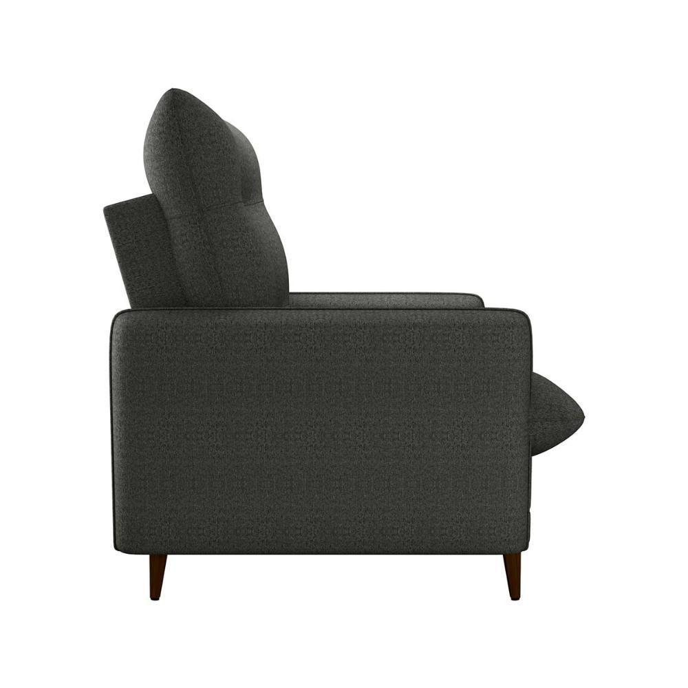 Poltrona De Amamentação Com Puff Montreal Linho Chumbo Matrix Linho Chumbo - 8