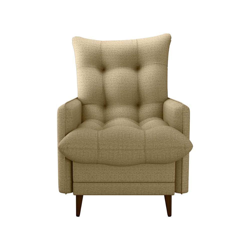 Poltrona De Amamentação Com Puff Montreal Linho Areia Matrix Linho Areia - 7