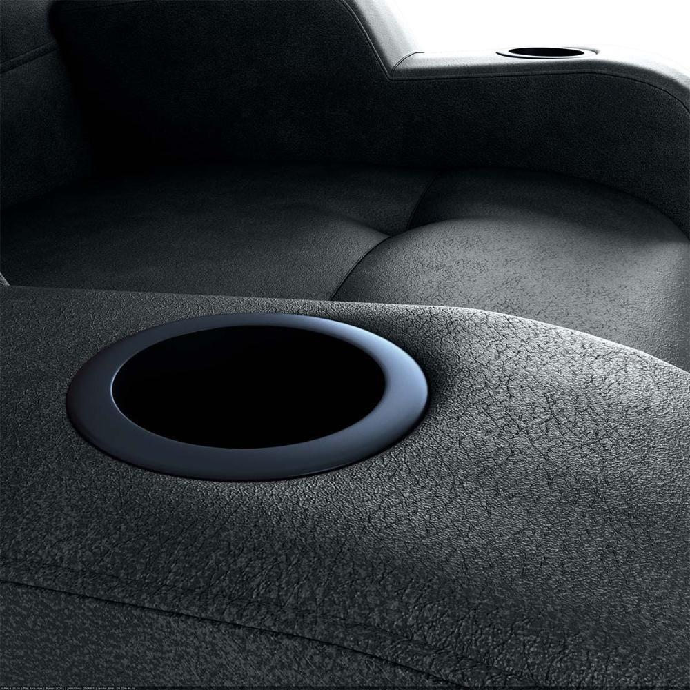 Poltrona Reclinável Do Papaicom Porta Copos Porta Controle Toro Sintetico Rustico Preto Matrix Sintetico Rustico Preto - 5