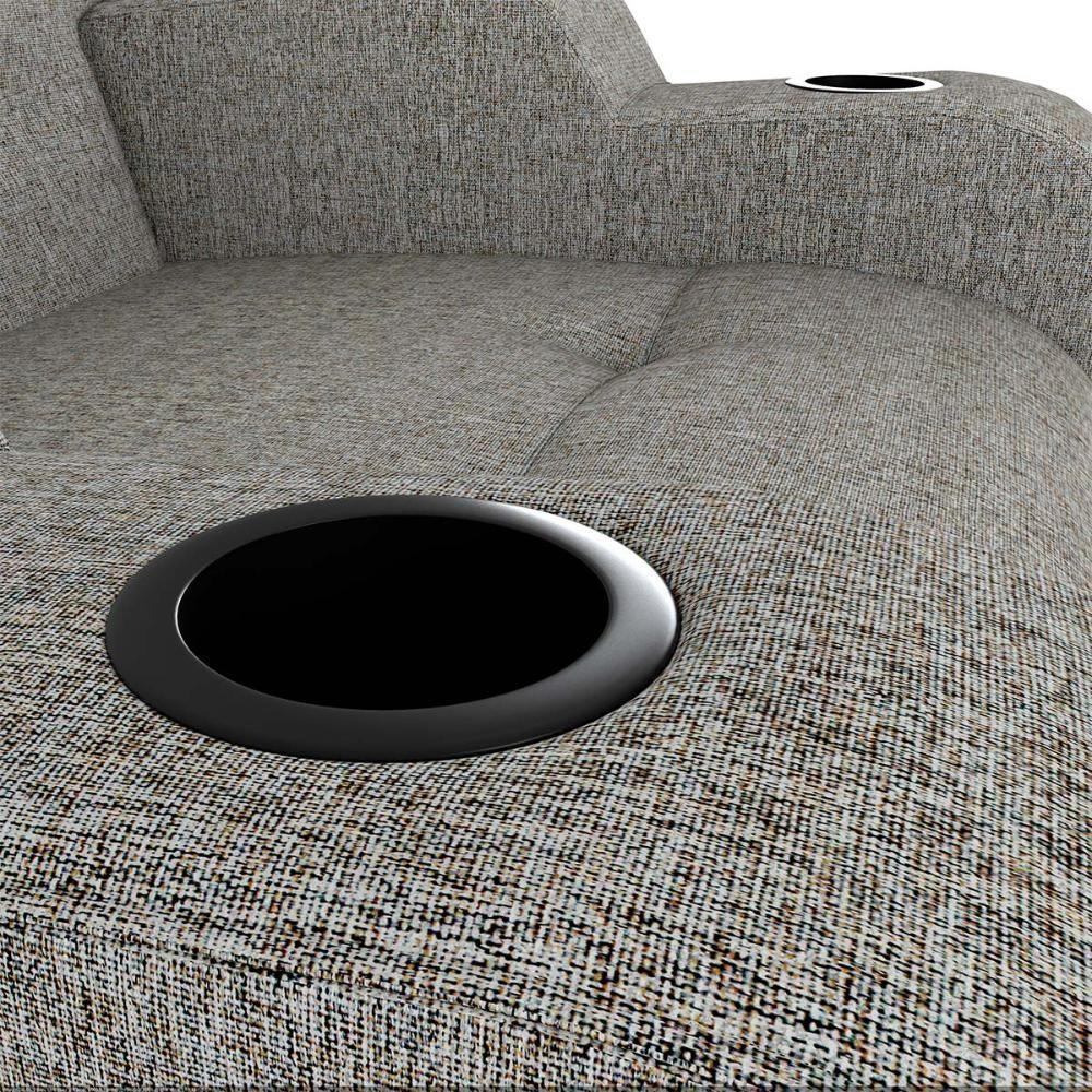 Poltrona Reclinável Do Papaicom Porta Copos Porta Controle Toro Linho Millenium Matrix Linho Millenium - 5