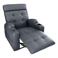 Poltrona Reclinável Do Papai Automática Com Usb E Porta Copos Cherokee Sintetico Cinza Matrix Sintetico Cinza - 2