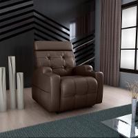 Poltrona Reclinável Do Papai Automática Com Usb E Porta Copos Cherokee Sintetico Marrom Matrix Sintetico Marrom - 6