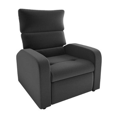 Poltrona Do Papai Reclinável Kwid Encosto Reclinável Veludo Cinza Matrix