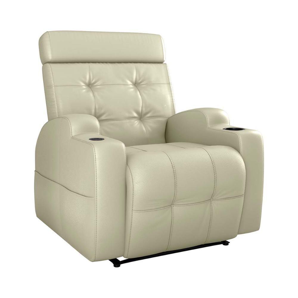 Poltrona Reclinável Do Papai Automática Com Usb E Porta Copos Cherokee Sintetico Bege Matrix Sintetico Bege - 1