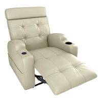 Poltrona Reclinável Do Papai Automática Com Usb E Porta Copos Cherokee Sintetico Bege Matrix Sintetico Bege - 2