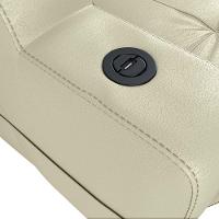 Poltrona Reclinável Do Papai Automática Com Usb E Porta Copos Cherokee Sintetico Bege Matrix Sintetico Bege - 5