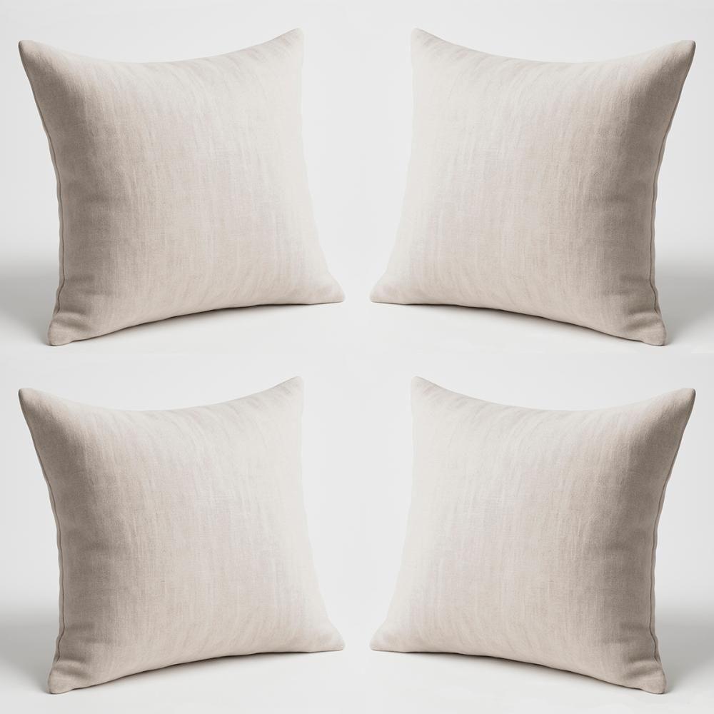 Kit 4 Almofadas Suede Decorativa 42cm Sala Quarto Escritório Bege - 1