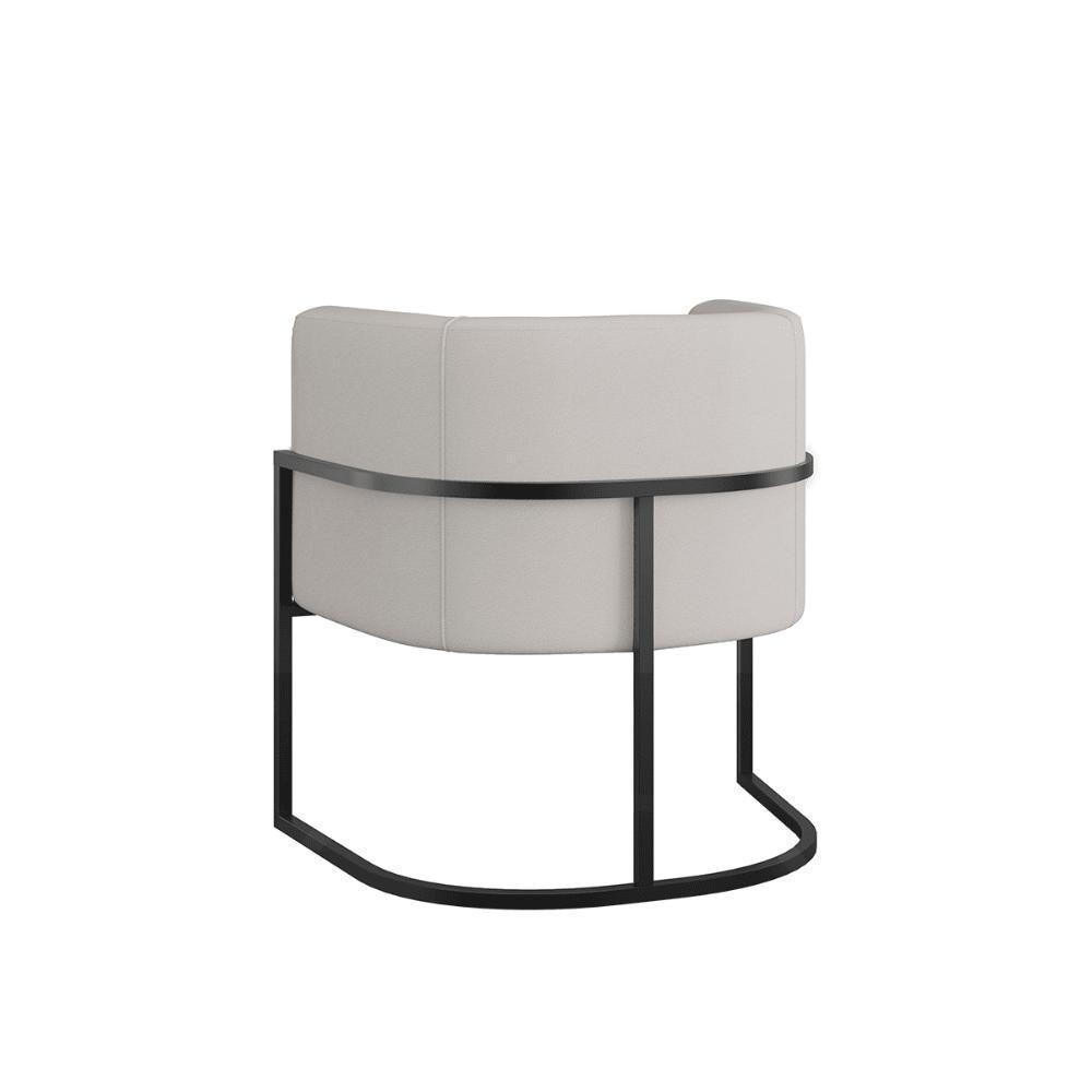 Kit 6 Cadeiras Poltrona Lua Corino Sala Quarto Preto Balaqui Bege - 5