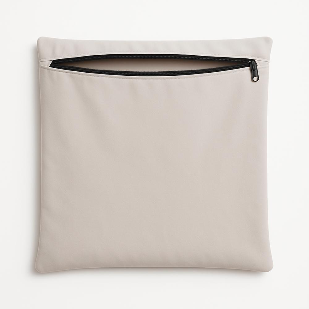 Almofada Capa 42cm Suede Macia Decorativa Sala E Escritório Bege - 1