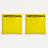 Kit 2 Capas De Almofadas 42cm Suede Sala Ou Quarto Balaqui Amarelo - 1