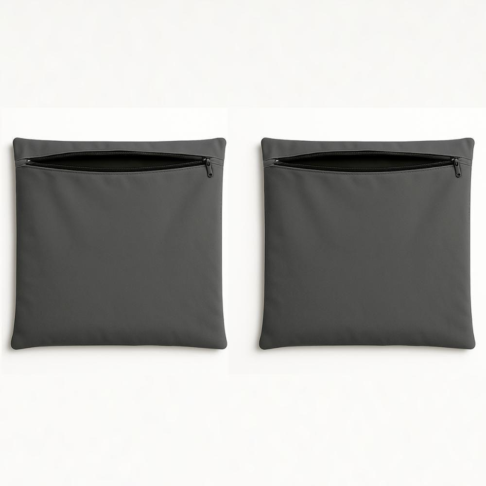 Kit 2 Capas De Almofadas 42cm Suede Sala Ou Quarto Balaqui Cinza - 1