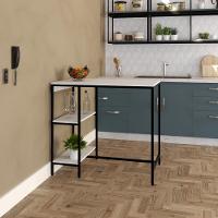 Mesa Bistrô 100x60x92cm C-02banquetas Tub Tucjbi1060.2b Branco Chess Est.preta Branco Chess - Est.preta - 2