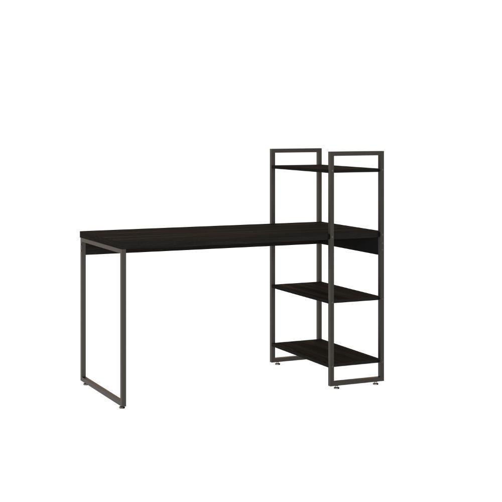 Mesa C-estante Alta 135x64x115cm C-03 Prateleiras Preto ônix - Est.preta Preto ônix - Est.preta - 3