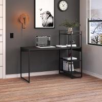 Mesa C-estante Alta 135x64x115cm C-03 Prateleiras Preto ônix - Est.preta Preto ônix - Est.preta - 1