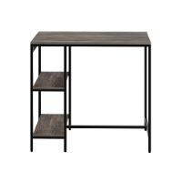 Mesa Bistrô 100x60x92cm C-02banquetas Tub Tucjbi1060.2b Carvalho Dark Est.preta Carvalho Dark - Est.preta