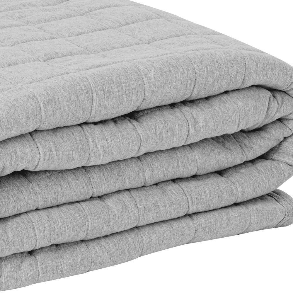 Cobre Leito Tecebem Queen Malha 100% Algodão Lisa Em Matelasse 240m X 260m Cinza - 3