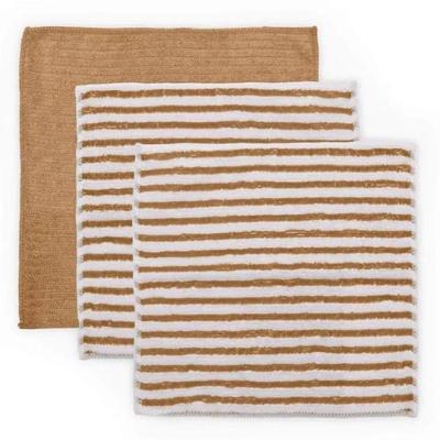 Kit Pano Multiuso Buettner Enxuga E Limpa Microfibra 3 Pçs Terracota