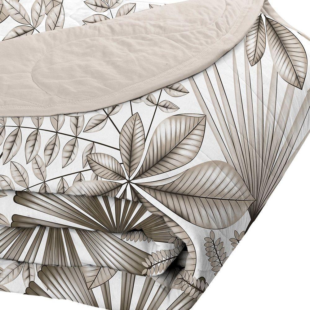 Cobre Leito Tecebem Solteiro Malha 100% Algodão Estampado Em Matelasse Cloe 170 X 240cm Trigo - 2