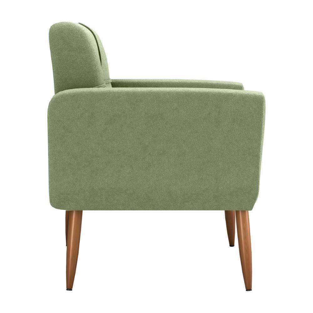 Poltrona Decorativa Juan Boucle Oliva - 3