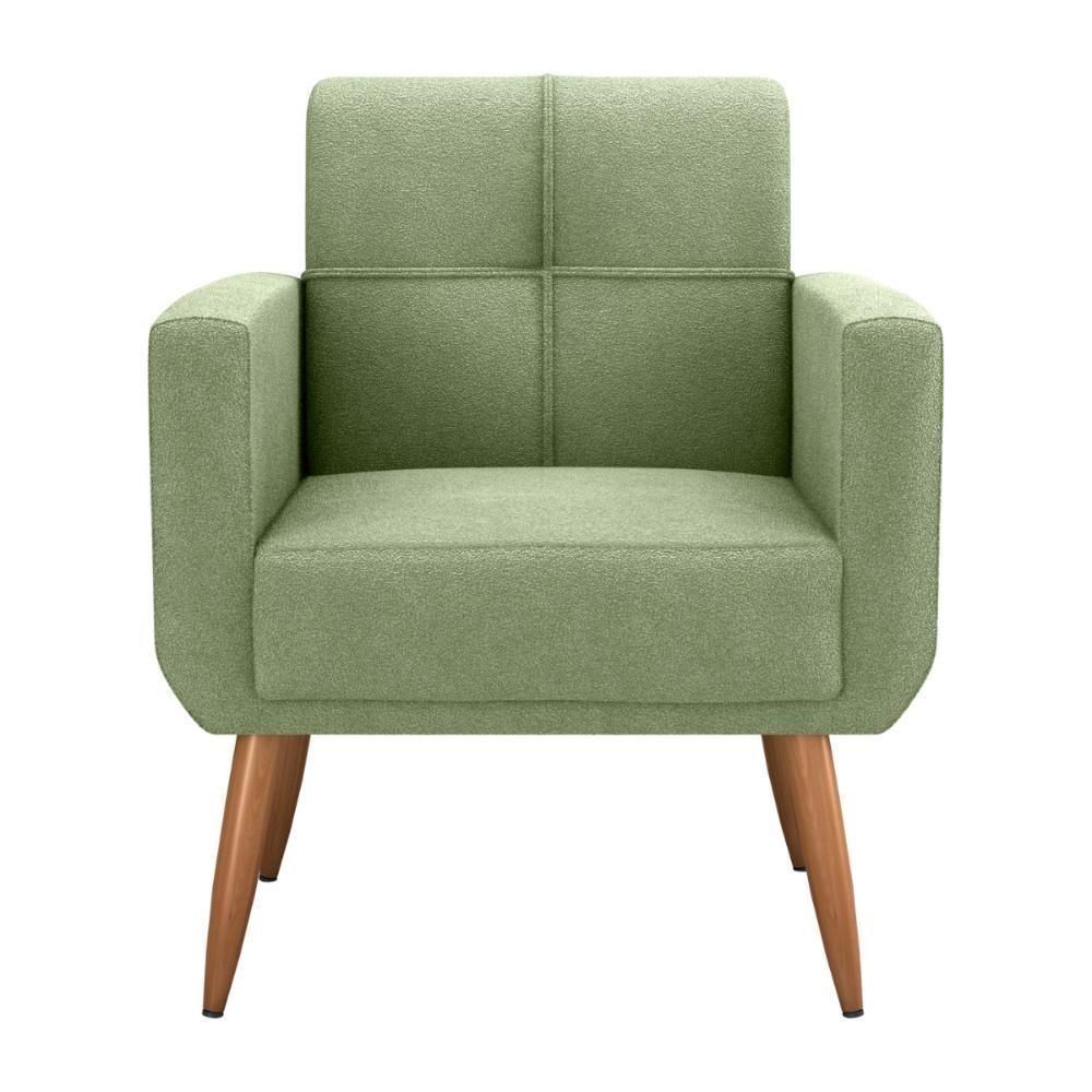 Poltrona Decorativa Juan Boucle Oliva - 4