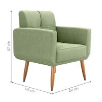 Poltrona Decorativa Juan Boucle Oliva - 2