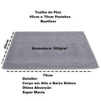 Toalha Piso Buettner Felpudo 100% Algodão Pezinhos 45cmx70cm Cinza Stone - 3