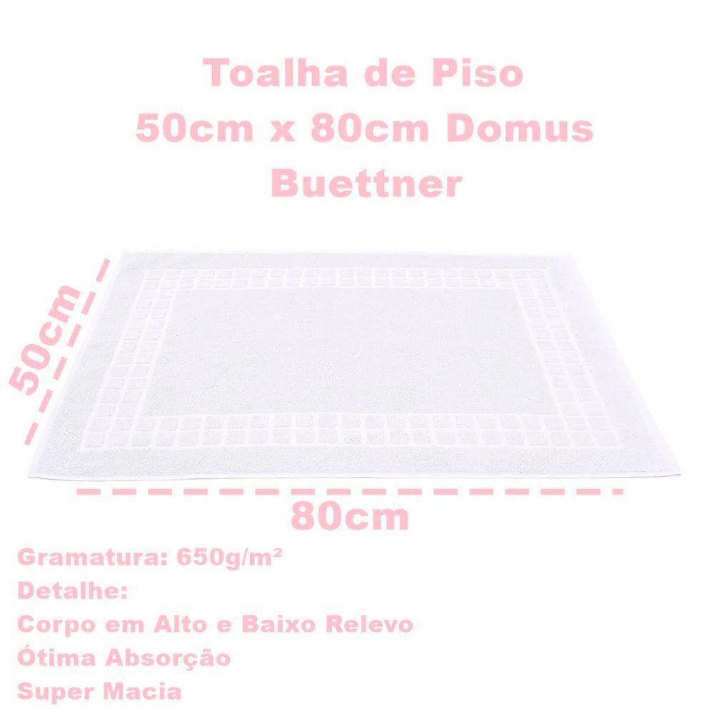 Toalha Piso Buettner Felpudo 100% Algodão Domus 50cmx80cm Branco - 4