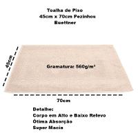 Toalha Piso Buettner Felpudo 100% Algodão Pezinhos 45cmx70cm Palha - 3