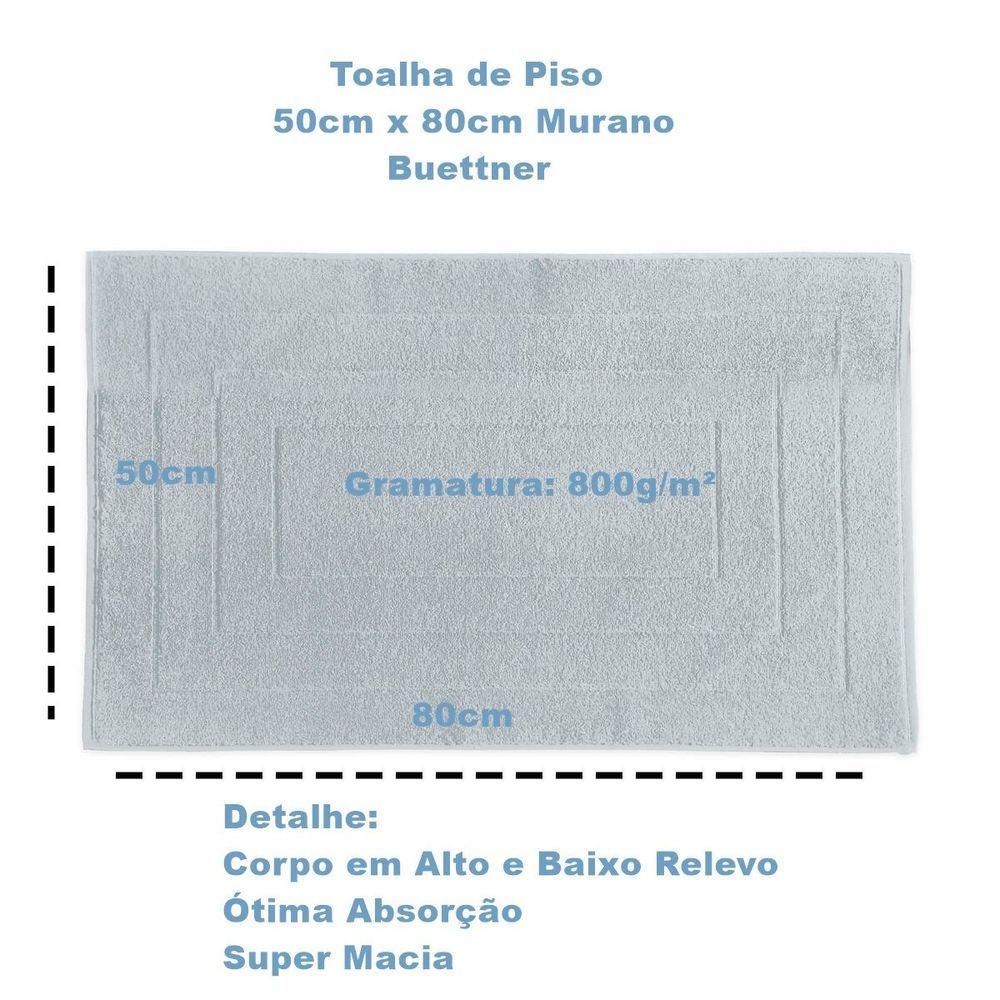 Toalha Piso Buettner Felpudo 100% Algodão Murano 50cmx80cm Prata - 3