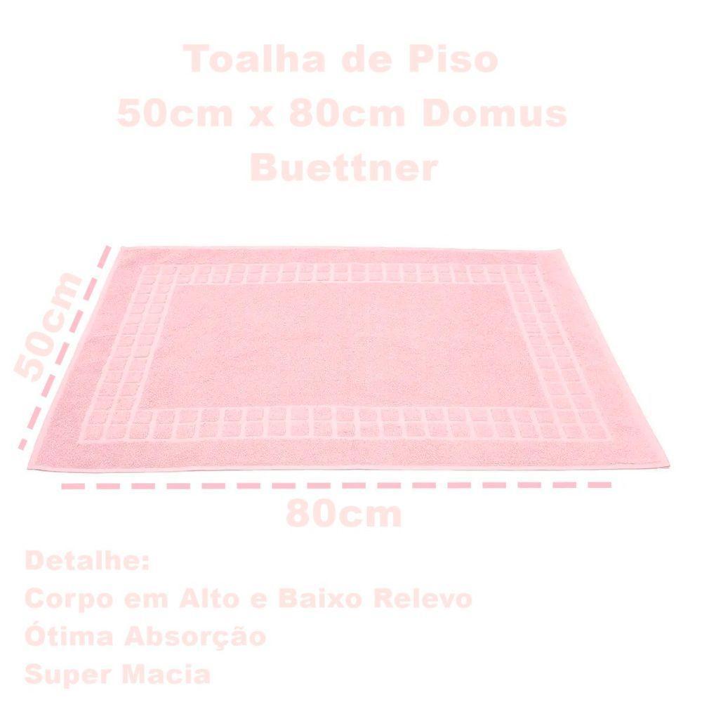 Toalha Piso Buettner Felpudo 100% Algodão Domus 50cmx80cm Rosa Petala - 3