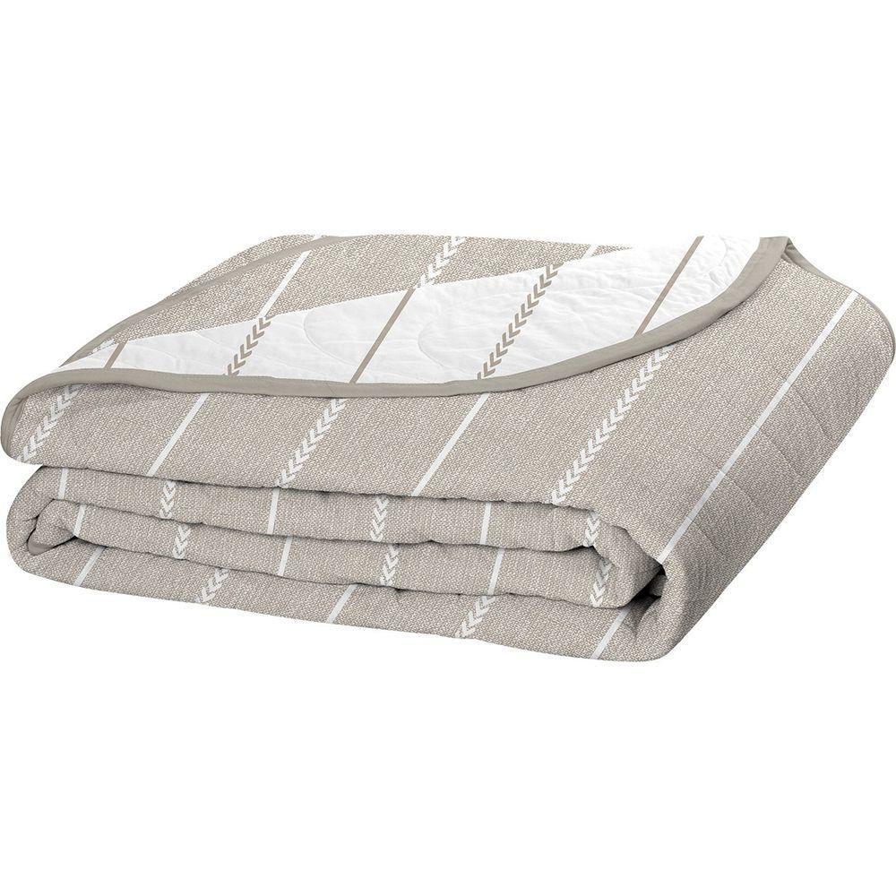 Cobre Leito Tecebem King Malha 100% Algodão Estampado Em Matelassê Omar 240x280m Castanho - 1