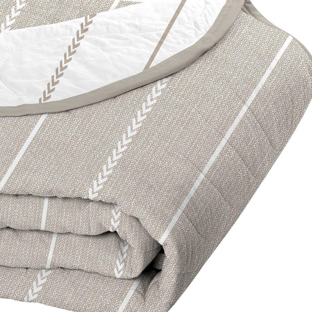 Cobre Leito Tecebem King Malha 100% Algodão Estampado Em Matelassê Omar 240x280m Castanho - 2