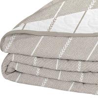 Cobre Leito Tecebem King Malha 100% Algodão Estampado Em Matelassê Omar 240x280m Castanho - 3