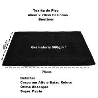 Toalha Piso Buettner Felpudo 100% Algodão Pezinhos 45cmx70cm Preto - 3
