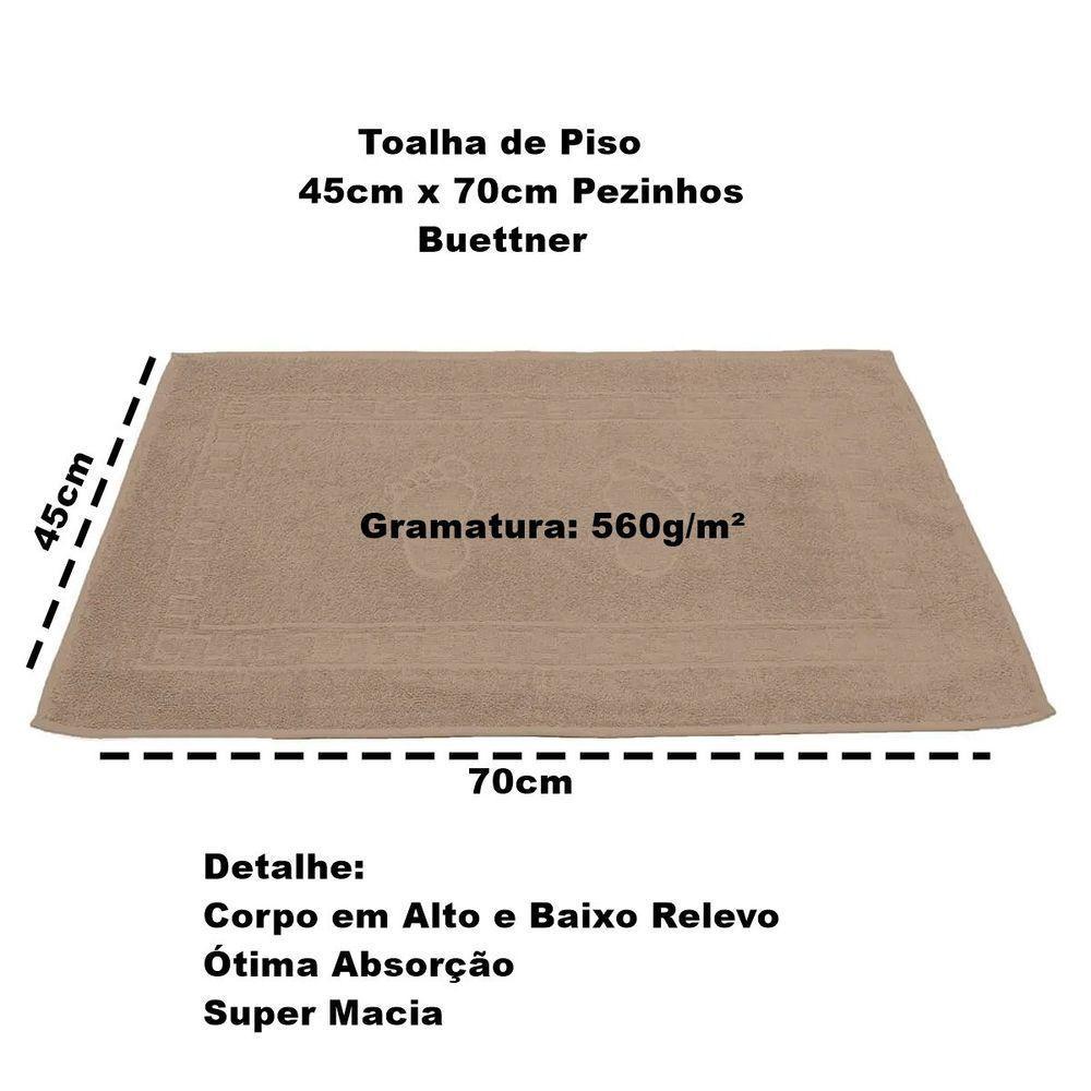 Toalha Piso Buettner Felpudo 100% Algodão Pezinhos 45cmx70cm Khaki - 3