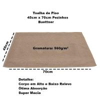 Toalha Piso Buettner Felpudo 100% Algodão Pezinhos 45cmx70cm Khaki - 3