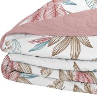 Cobre Leito Tecebem Solteiro Malha 100% Algodão Estampado Em Matelassê Yara 170x240cm Rose - 2