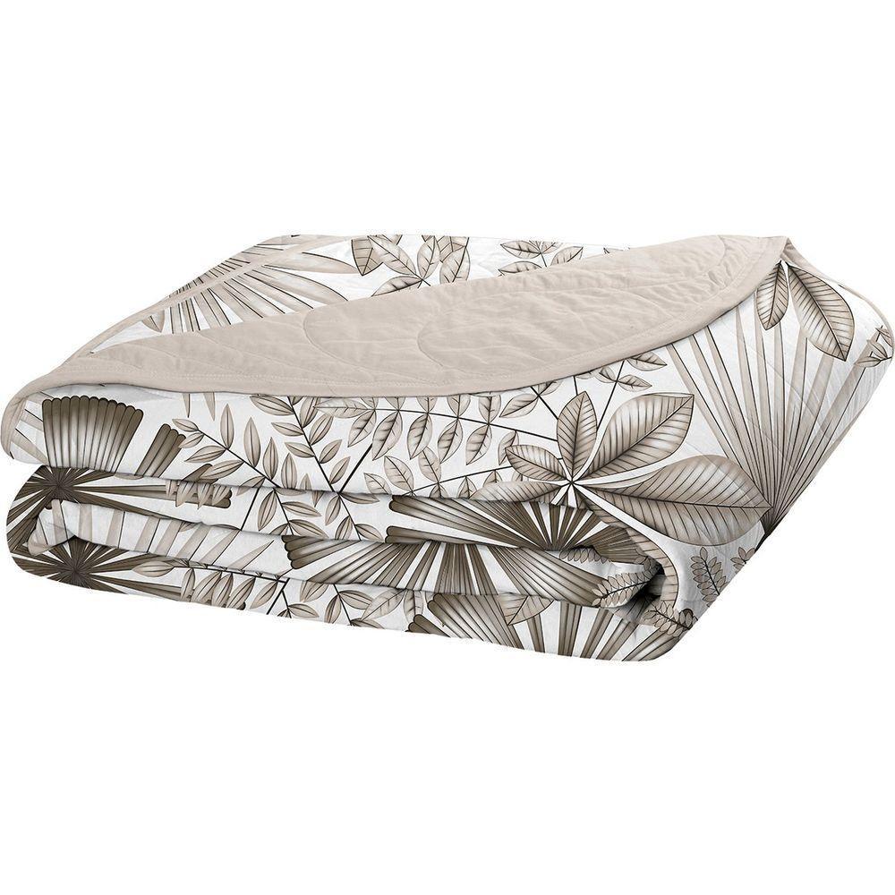 Cobre Leito Tecebem Solteiro Malha 100% Algodão Estampado Em Matelasse Cloe 170 X 240cm Trigo - 1