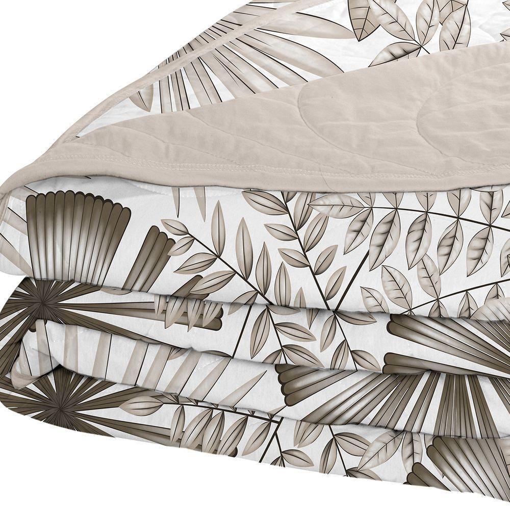 Cobre Leito Tecebem Solteiro Malha 100% Algodão Estampado Em Matelasse Cloe 170 X 240cm Trigo - 3