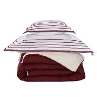 Kit Edredom Solteiro Coberdrom Soft Hipercal/sherpa 3 Peças - Vermelho - 1