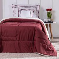 Kit Edredom Solteiro Coberdrom Soft Hipercal/sherpa 3 Peças - Vermelho